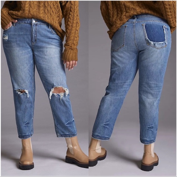 Anthropologie Denim - Anthropologie Pilcro The Heritage Boyfriend Distressed Busted Knee Jeans size 32